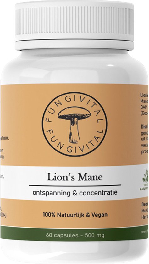 Lion's Mane | 100% Natuurlijk & Vegan | 60 capsules | Fungivital