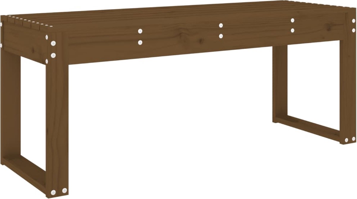 vidaXL - Tuinbank - 110x38x45 - cm - massief - grenenhout - honingbruin
