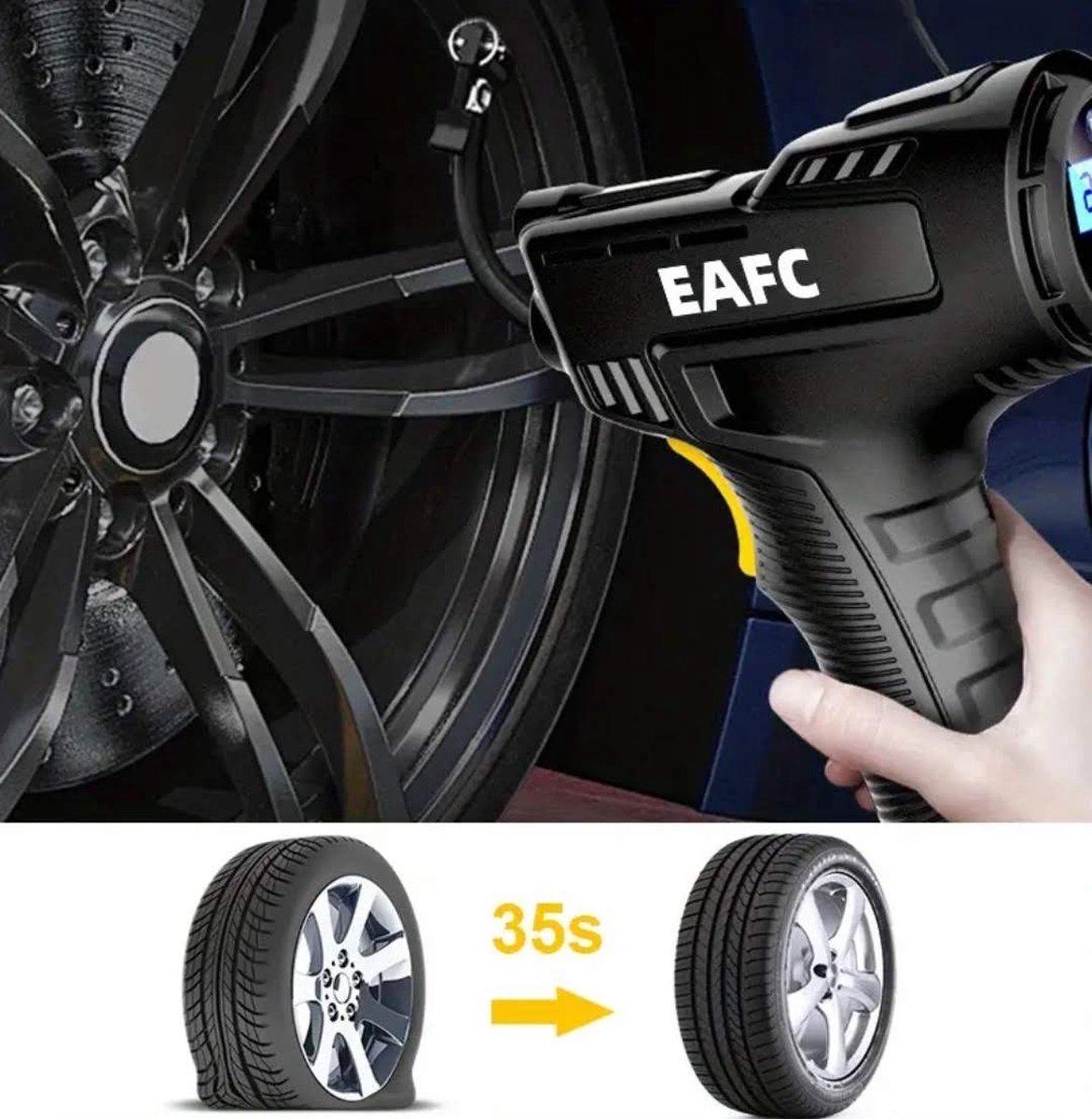 Compresseur portable EAFC - Gonfleur de pneu - Compresseur