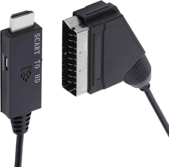 Câble convertisseur vidéo - Péritel vers HDMI - 720p/1080p@60Hz - 1,5 m -  Zwart | bol
