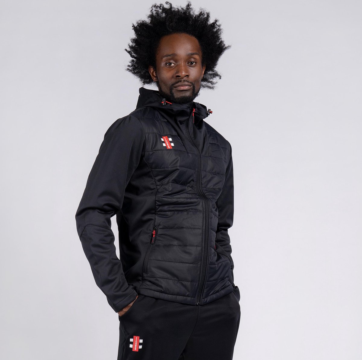 Gray-Nicolls Cricket JKT PRO PERF FULL ZIP BLK M Medium - Zwart