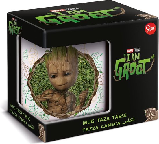 Foto: Stor young adult marvel i am groot mok in geschenkverpakking 325 ml