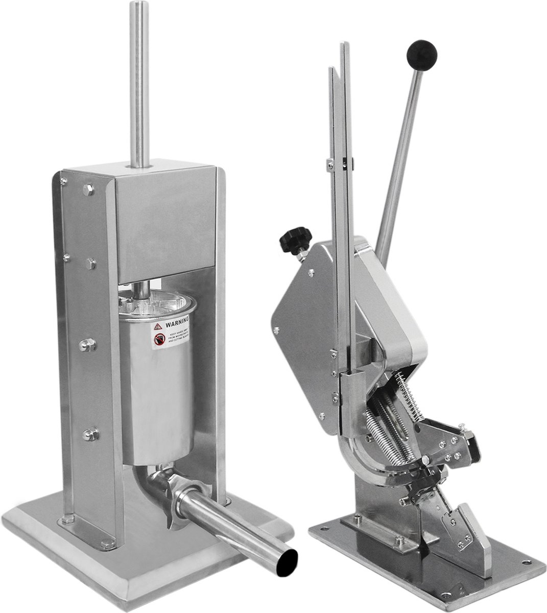 Bundel: Kukoo 5 Liter Worsten Vuller + KuKoo Worsten Knipper - Handmatige bediening - 2000 GRATIS clips - 5 GRATIS trechters