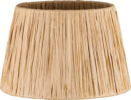 Home Sweet Home - Raffia - Conisch rond - Verlichtingskap - Natuurlijk - Moderne lampenkap - 20*20*13 cm - E27 lamphouder - Ontworpen voor tafellampen, staande lampen en hanglampen - Geschikt voor slaapkamers en woonkamers