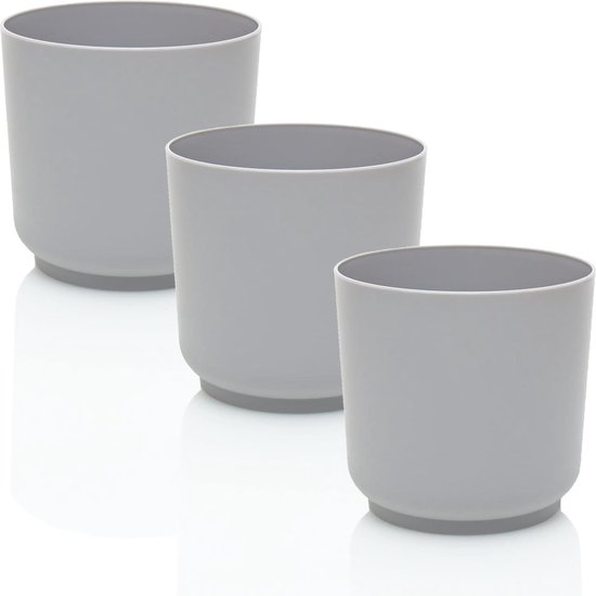 Mega Collections Plantenpot/bloempot - kunststof - zwart - D50 cm | Leen Bakker