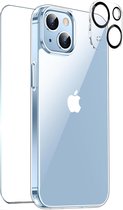 Coque iPhone 15 - 3 en 1 - Protecteur d'écran iPhone 15 - Coque iPhone 15 transparente - Coque iPhone 15 - Twistaxis
