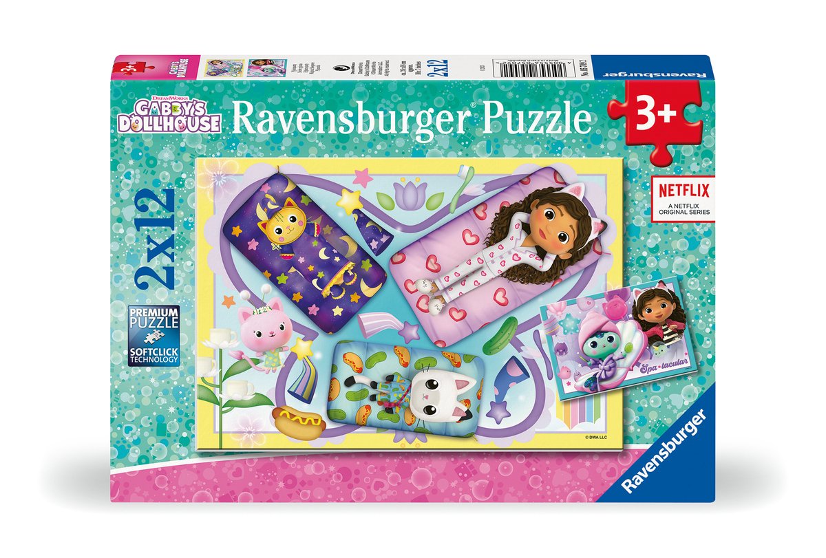 Ravensburger puzzel Gabby's Dollhouse 2x12 stukjes