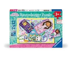 foto van Ravensburger puzzel Gabby's Dollhouse - Legpuzzel - 2x12 stukjes