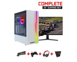 ScreenON - Gaming Set - Y41588 - V1 (GamePC.Y41588 + 24 Inch Monitor + Toetsenbord + Muis)