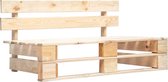 The Living Store Tuinbank - pallet bank - geïmpregneerd grenenhout - 110 x 65 x 55 cm - natuurlijke houtkleur