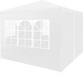 The Living Store Tuinpaviljoen - Feesttent - 3x3x2.55m - PE dak - zijpanelen - Staal frame