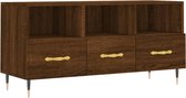 vidaXL - Tv-meubel - 102x36x50 - cm - bewerkt - hout - bruin - eikenkleur