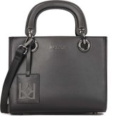 Padded leather handbag with handles
