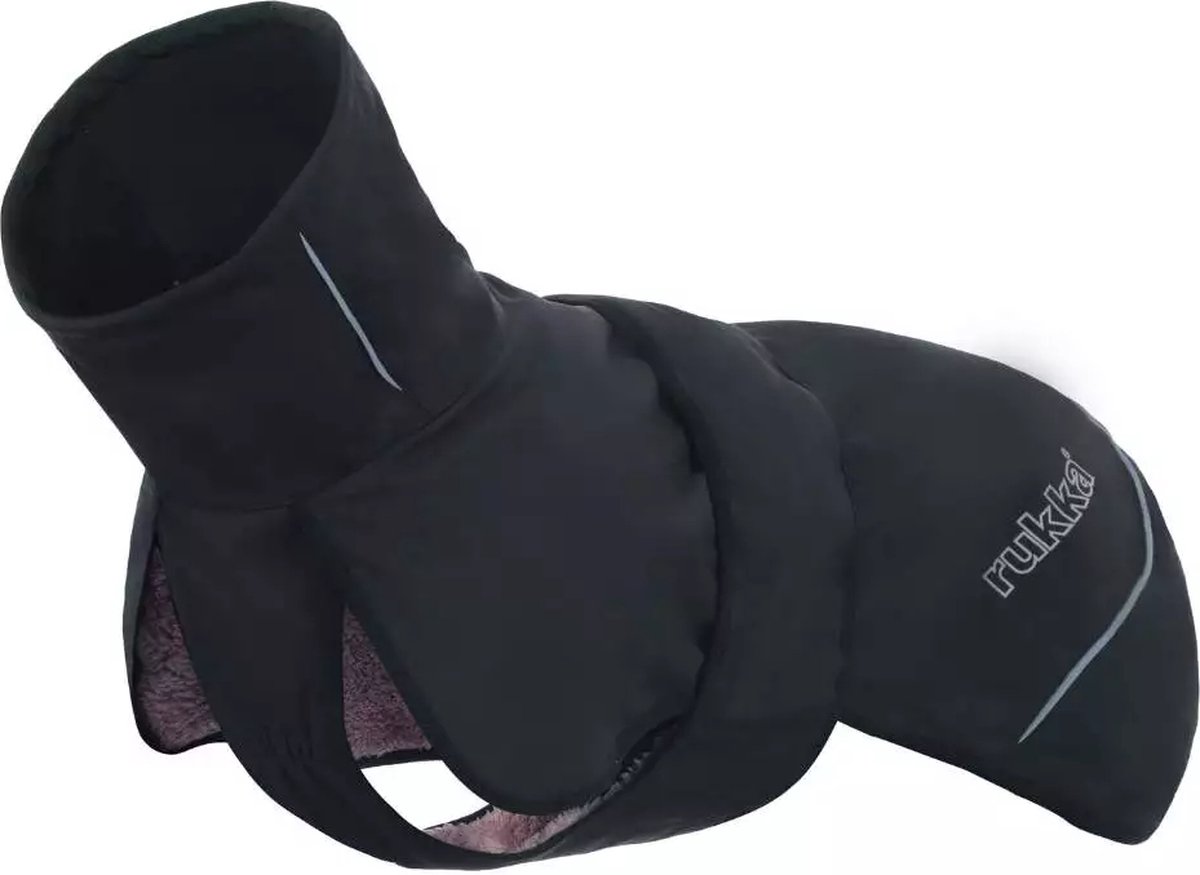 Rukka Pets Windy Thermal Jacket - Warme Softshell Hondenjas - Zwart -Maat XXXL