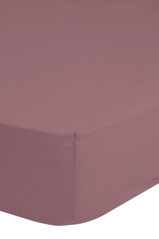 Cheqo® Satijnen Hoeslaken - 100x200cm - 100% Zacht Katoen Satijn - Tot 25cm Matrasdikte - Donker Roze