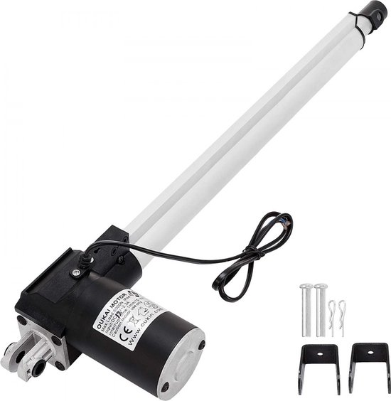 Electric linear actuator, Walfront linear actuator DC 12 V, robust, 35 mm, maximum stroke 1000 N at maximum speed 10 mm/s
