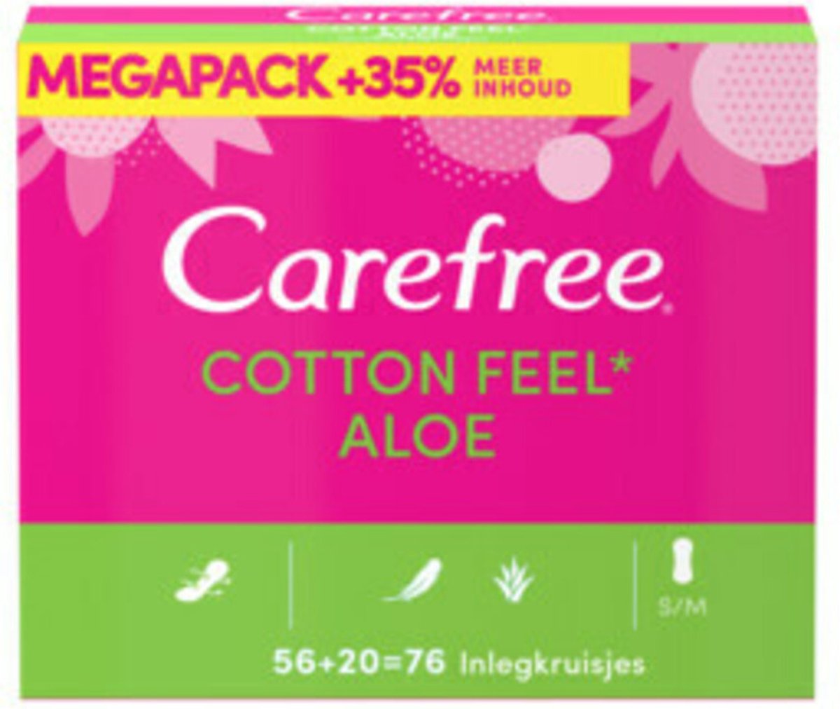 Carefree Cotton Feel Aloe 76 stuks