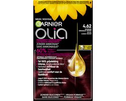 Garnier Olia Donker Granaatrood 4.62 - Permanente Haarkleuring Zonder Ammoniak - Tot 100% grijsdekking - Haarverf