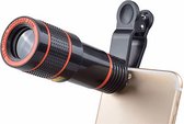 Telescoop lens met 12x vergroting Telelens voor mobiele telefoon oa iPhone en Samsung + Clip