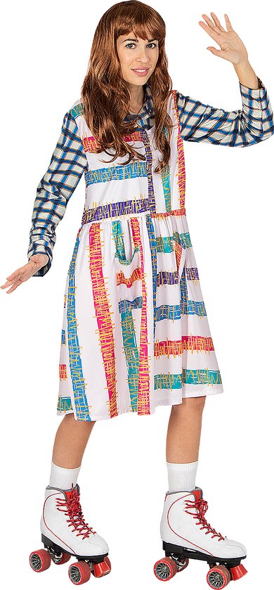 Funidelia | Déguisement Eleven Stranger Things 4 Netflix Officiel pour femme Films et séries, Netflix, Eleven, Dustin - Déguisement pour Adultes Accessoires costumes et accessoires pour Halloween, carnaval et fêtes - Taille L - XL - Marron