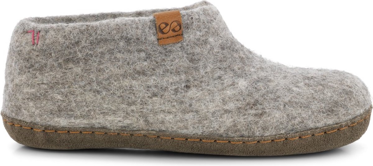 Wool by Green Comfort Mera Light Grey 004 Unisex Sloffen - Grijs - 38