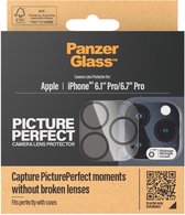 PanzerGlass - Screenprotector geschikt voor Apple iPhone 15 Pro Glazen | PanzerGlass PicturePerfect Camera Lens Protector - Case Friendly - Zwart