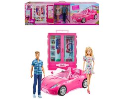 foto van Barbie en Ken – Cabrio Auto en Kledingkast Speelset