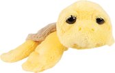 Suki Gifts pluche zeeschildpad Jules knuffeldier - cute eyes - geel - 14 cm - Hoge kwaliteit