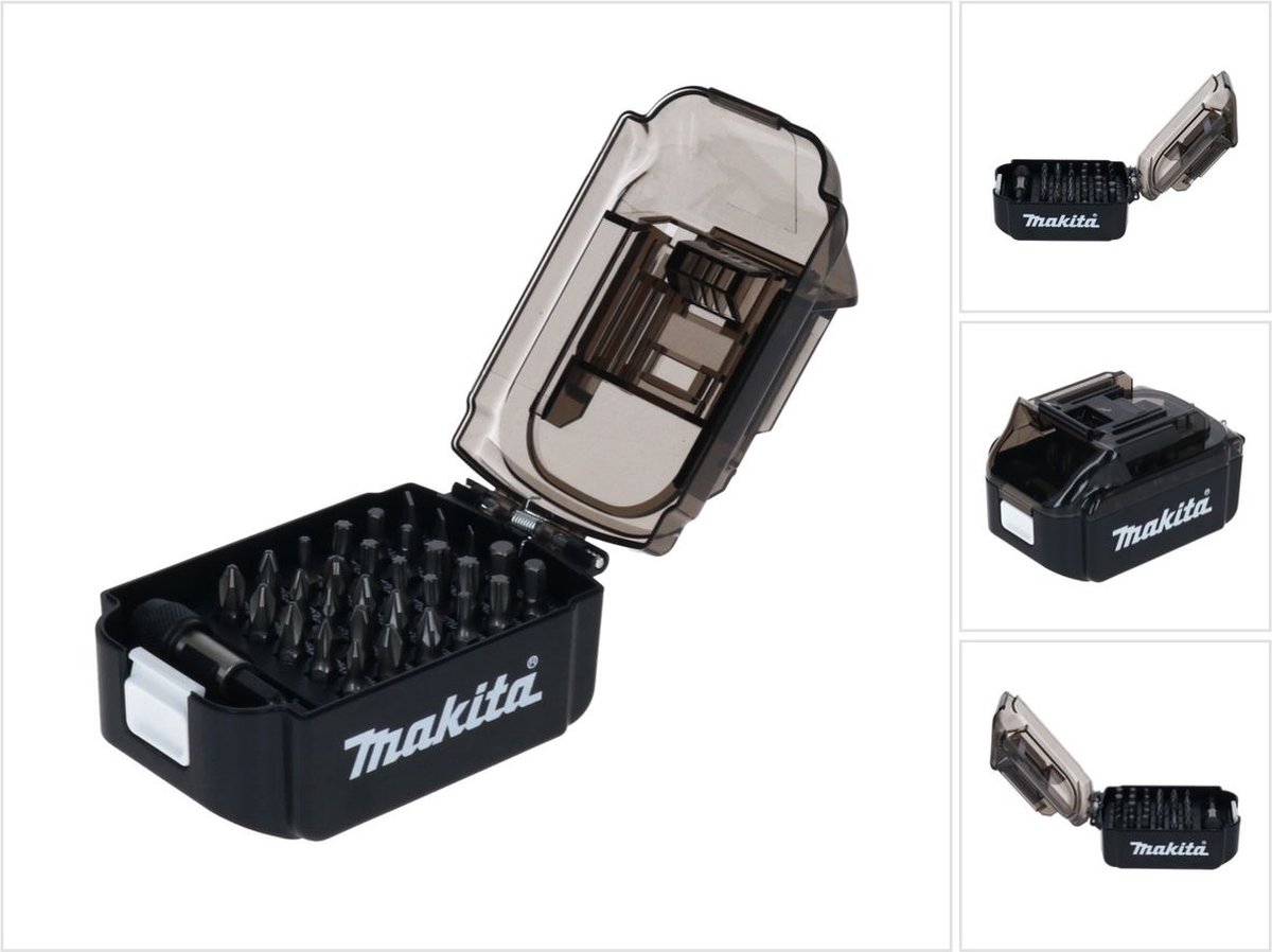 Makita D-30667 Jeu d'embouts 31 pièces dans une boîte en plastique avec  clip de ceinture