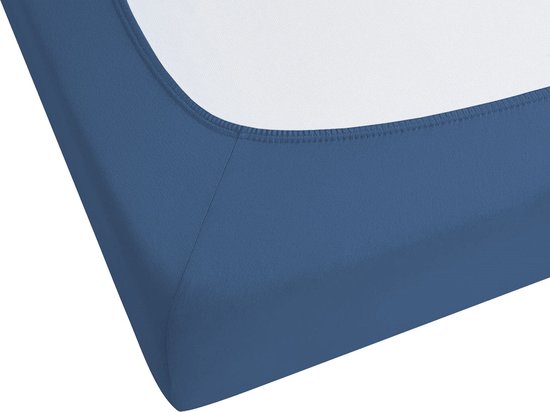 Beliani JANBU - Drap Housse - Blauw - Katoen