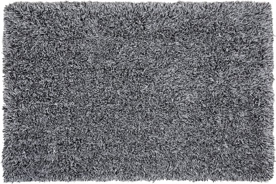 CIDE - Shaggy vloerkleed - Zwart/Wit - 160 x 230 cm - Polyester