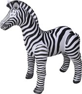 Opblaasbare zebra 80 cm decoratie - Opblaasdieren decoraties