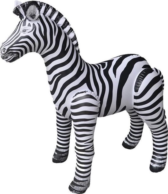 Opblaasbare zebra 80 cm decoratie - Opblaasdieren decoraties | bol.com