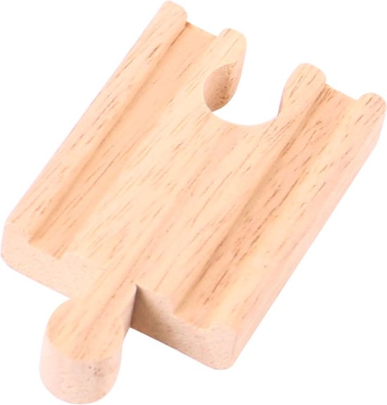 BigJigs Houten Treinbaan 8 Korte Rails - Uitbreidingsset BJT104 van Merkloos — afbeelding 4