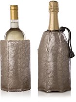 Vacu Vin Active Cooler Sleeve | Wijnkoeler | Champagnekoeler | Platinum | Set van 2