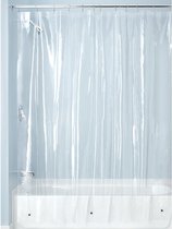 Stoffen douchegordijnen, waterdicht polyester gordijn 180 x 200 cm, transparant
