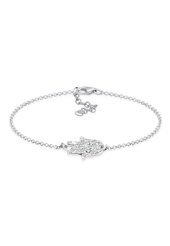 Elli Dames Armband Hamsa Hand der Fatima Kristalle 925 Silber