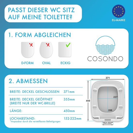 Aliano toiletdeksel wc bril toiletzitting | D-vorm | Slim design Aliano toiletdeksel wc bril toiletzitting | D-vorm | Slim design