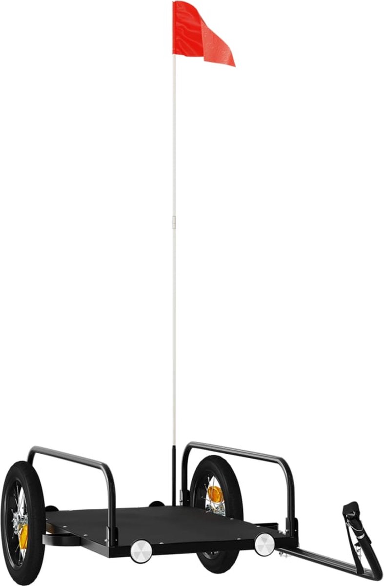 vidaXL - Fietstrailer - 122x53x31 - cm - ijzer - zwart