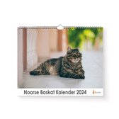 Huurdies - Noorse Boskat Kalender - Jaarkalender 2024 - 35x24 - 300gms