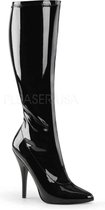 EU 39 = US 9 | SEDUCE-2000 | 5 Plain Stretch Knee Boot, Side Zip