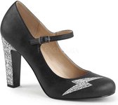 Pleaser Pink Label Hoge hakken -42 Shoes- QUEEN-02 Zwart