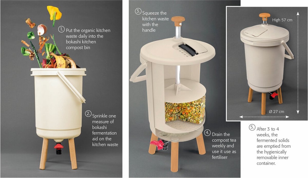 Juwel bokashi sensei kitchen compost bin