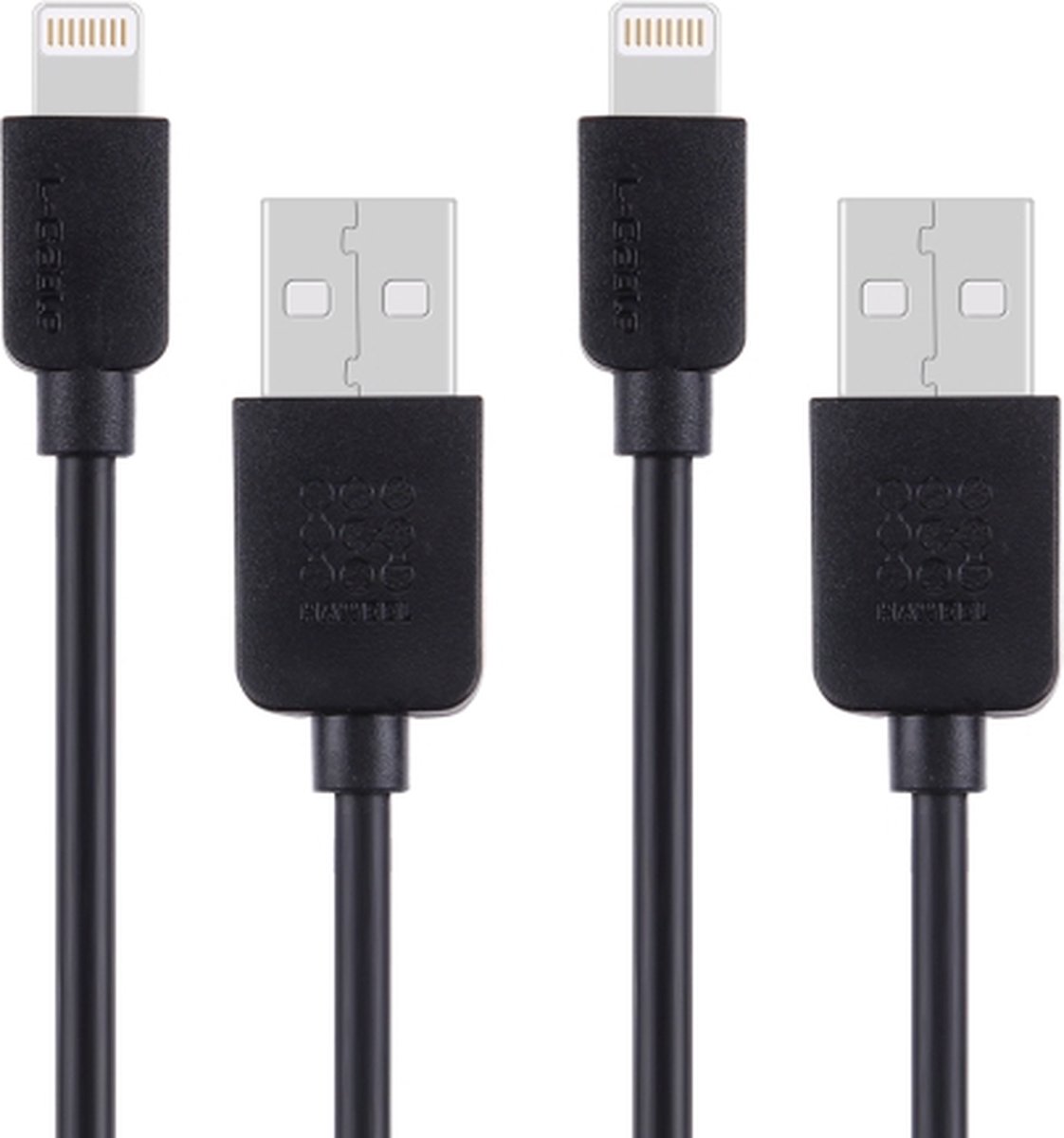 Image of 2 stuks HAWEEL 1 m hoge snelheid 8 pins naar USB Sync en oplaadkabel Kit, voor iPhone XR / iPhone XS MAX / iPhone X & XS / iPhone 8 & 8 Plus / iPhone 7 & 7 Plus / iPhone 6 & 6s & 6 Plus & 6s Plus / iPad (zwart)