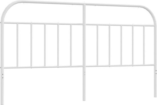 vidaXL Tête de lit en métal Blanc 180 cm - Tête de lit - Têtes de lit - Tête de lit - Tête de lit en métal