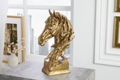 Exclusieve buste paardenhoofd CABALLO 38cm messing handgemaakt aluminium sculptuur - 42989