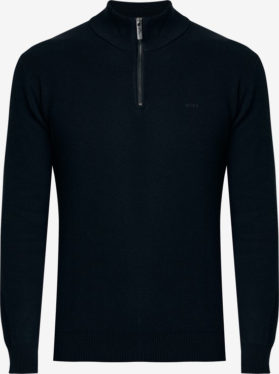 Half Zip Sweater Mannen - Zwart - Maat L