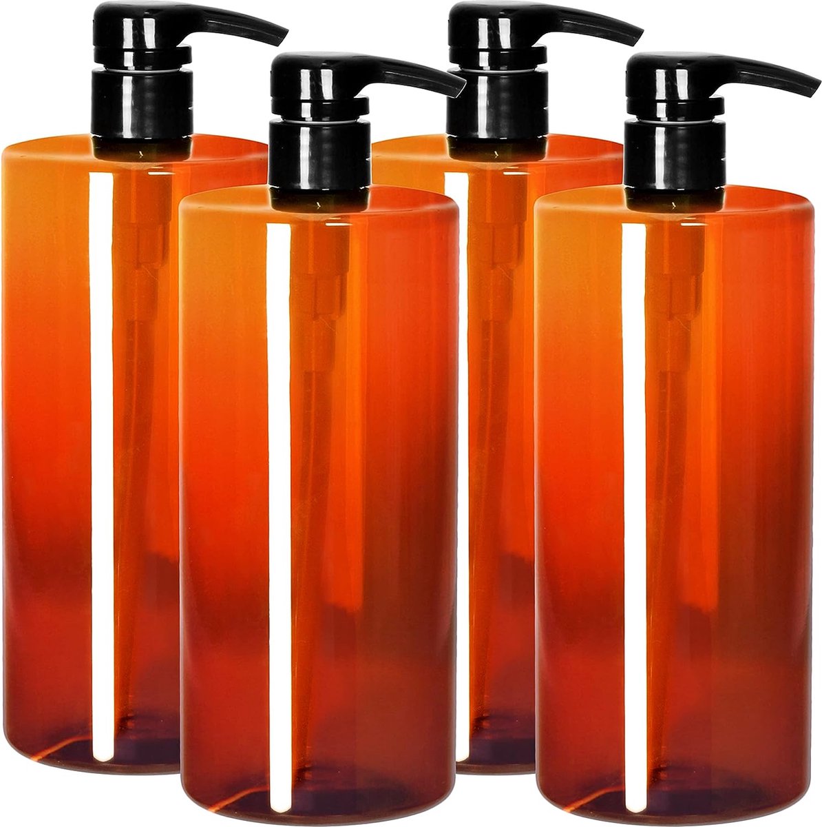 Flacon Pompe Vide 500ml Distributeur Bouteille Shampoing Plastique pour  Savon Shampoing Lotion Gel Douche sans BPA (3 Pièces)