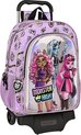 Schoolrugzak met Wielen Monster High Best boos Lila 33 x 42 x 14 cm