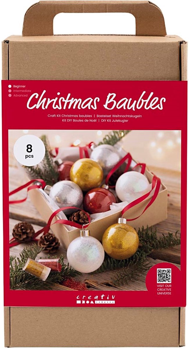 Creativ Company Hobbyset Kerstballen Glitter